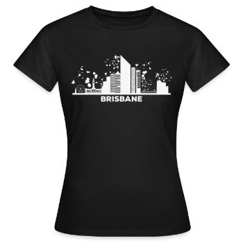 Brisbanites Skyline Brisbane - T-shirt Femme - noir - Devant - AI Model Female 172 dark (172cm)
