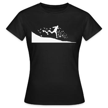 Trail Runner Cross Trail Bergläufer - Frauen T-Shirt - Schwarz - Vorne - AI Model Female 172 dark (172cm)