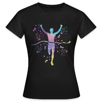 Marathonläufer Laufen Finisher Marathon - Frauen T-Shirt - Schwarz - Vorne - AI Model Female 172 dark (172cm)