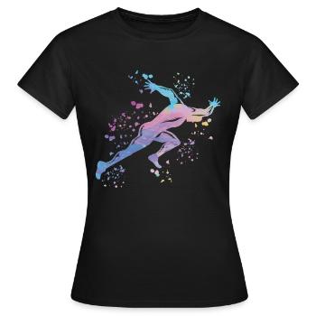 Sprinter Colorsplash Sprintender Sprint - Frauen T-Shirt - Schwarz - Vorne - AI Model Female 172 dark (172cm)