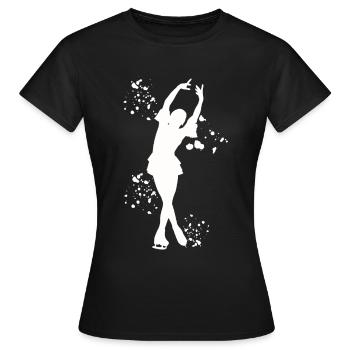 Figure Skating Skating Figure Skating - Women's T-Shirt - black - Front - AI Model Female 172 dark (172cm)