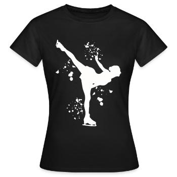 Figure Skating Skating Figure Skating - Women's T-Shirt - black - Front - AI Model Female 172 dark (172cm)