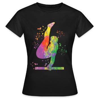 Gymnastique Barres parallèles Gymnastique artistique - T-shirt Femme - noir - Devant - AI Model Female 172 dark (172cm)