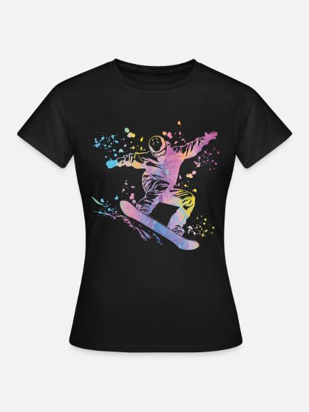 Snowboarder Snowboarding Snowboard - Frauen T-Shirt - Schwarz