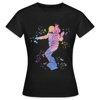 Snowboarder Snowboarding Snowboard - Women's T-Shirt - black - Front - AI Model Female 172 dark (172cm)