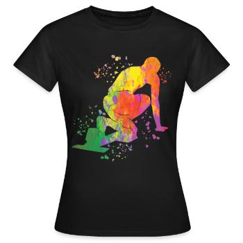 Sprinter Colorsplash Sprintender Sprint - Frauen T-Shirt - Schwarz - Vorne - AI Model Female 172 dark (172cm)