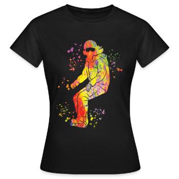 Snowboarder Snowboarding Snowboard - Women's T-Shirt - black - Front - AI Model Female 172 dark (172cm)