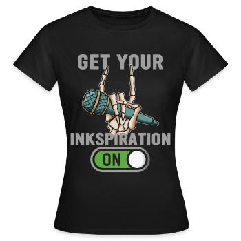 Poetry Slam Inkspiration Slam-poesie - Women's T-Shirt - black - Front - AI Model Female 172 dark (172cm)