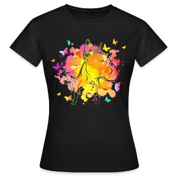 miniature bullterrrier spring - Frauen T-Shirt - Schwarz - Vorne - AI Model Female 172 dark (172cm)
