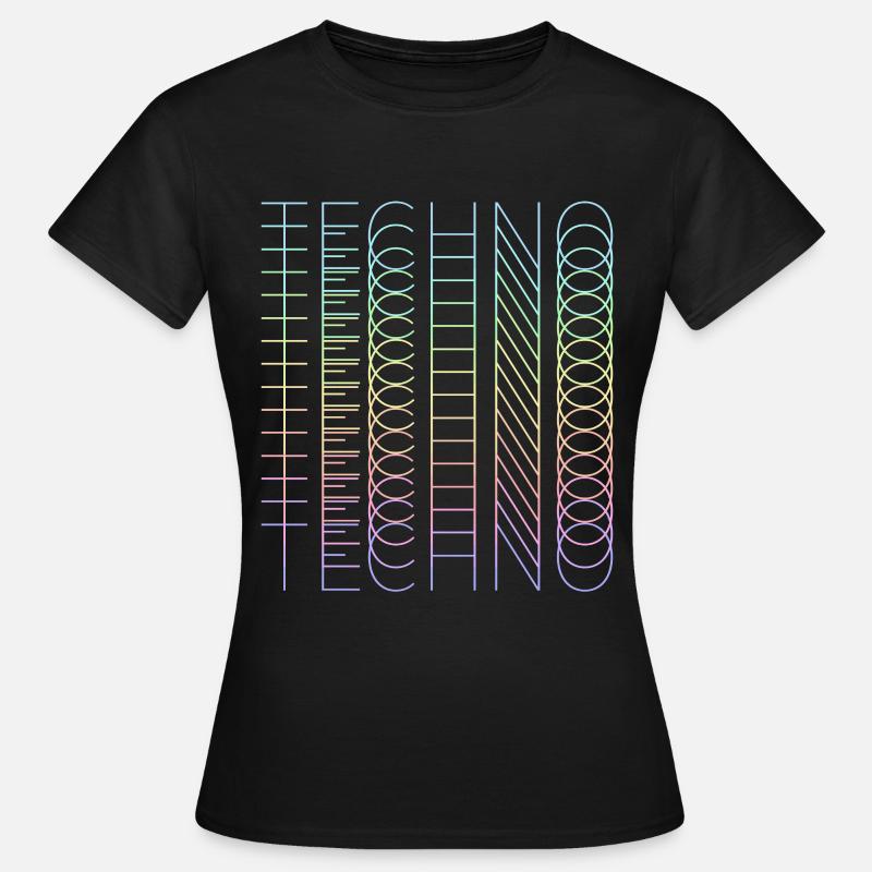 techno techno techno - Women's T-Shirt - black