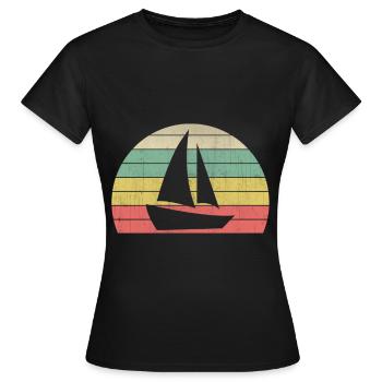 Segel in die Freiheit - Frauen T-Shirt - Schwarz - Vorne - AI Model Female 172 dark (172cm)