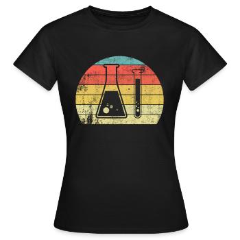 Chimie Geek Tube à essai Vintage Retro - T-shirt Femme - noir - Devant - AI Model Female 172 dark (172cm)