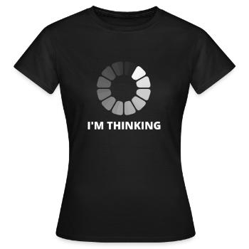 Ich denke, bin am denken Nerds - Frauen T-Shirt - Schwarz - Vorne - AI Model Female 172 dark (172cm)