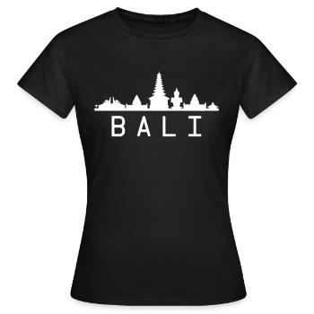 Bali Asien Insel Indonesien Skyline - Frauen T-Shirt - Schwarz - Vorne - AI Model Female 172 dark (172cm)