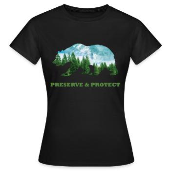 Preserve & Protect protection de l'environnement protection du climat ours - T-shirt Femme - noir - Devant - AI Model Female 172 dark (172cm)