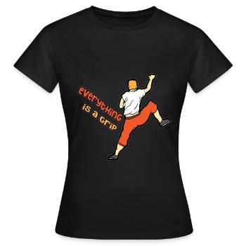 Climbing Grip Bouldering Mountaineering Indoor Climbing - Women's T-Shirt - black - Front - AI Model Female 172 dark (172cm)