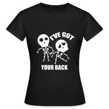 Ich Habe Deinen Rücken Rückenschmerzen Physio - Frauen T-Shirt - Schwarz - Vorne - AI Model Female 172 dark (172cm)