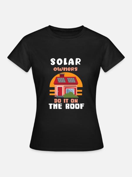 Solar Photovoltaik Solarenergie Sonne Strom - Frauen T-Shirt - Schwarz