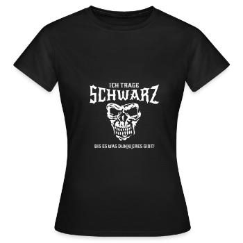Schwarze Kleidung Gothik Emo Rock - Frauen T-Shirt - Schwarz - Vorne - AI Model Female 172 dark (172cm)