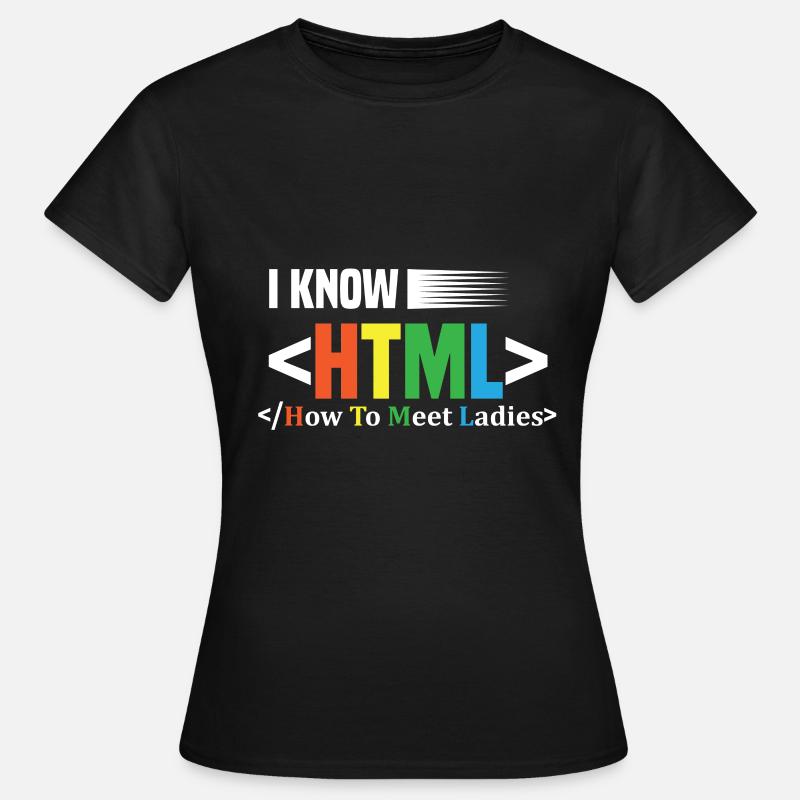 Code Encodage Codeur Codage Informaticien - T-shirt Femme - noir