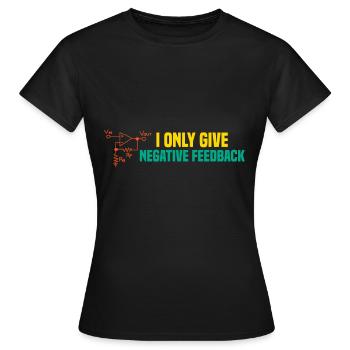 Rétroaction négative Tension de courant positive - T-shirt Femme - noir - Devant - AI Model Female 172 dark (172cm)