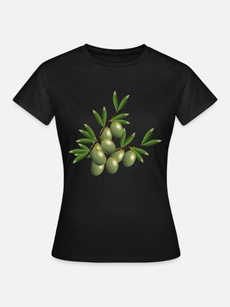 Oliven Olivenbaum Grüne Oliven Olivenöl - Frauen T-Shirt - Schwarz