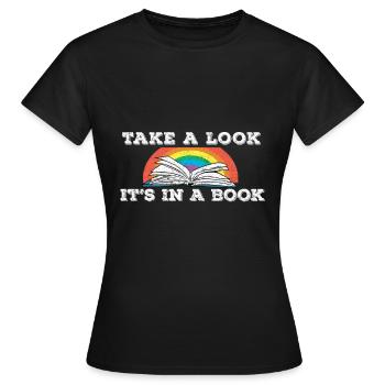Livres Lire Livre Roman Crime Bibliothèque Auteur - T-shirt Femme - noir - Devant - AI Model Female 172 dark (172cm)