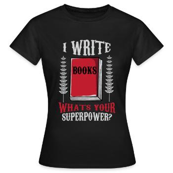 Author Writing a book Writing Novel Copywriter - Women's T-Shirt - black - Front - AI Model Female 172 dark (172cm)
