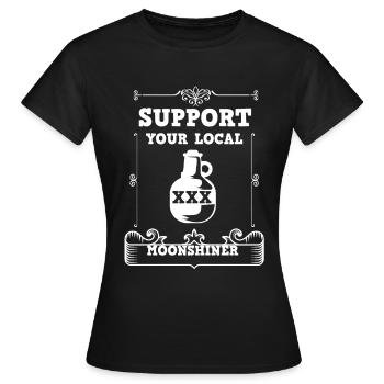 Schnaps brennen Schnapsbrenner Selbstgebrannter - Frauen T-Shirt - Schwarz - Vorne - AI Model Female 172 dark (172cm)