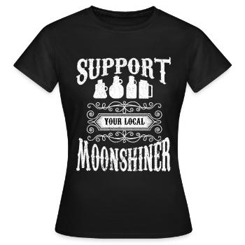 Schnaps brennen Schnapsbrenner Selbstgebrannter - Frauen T-Shirt - Schwarz - Vorne - AI Model Female 172 dark (172cm)