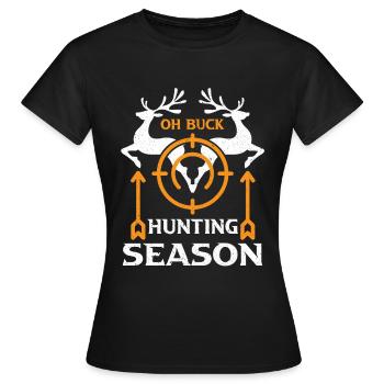 Chasse Chasse Chasseur Fusil Tir Chasse Chasse - T-shirt Femme - noir - Devant - AI Model Female 172 dark (172cm)
