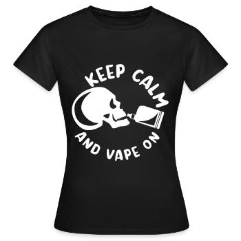 E-Cigarette E-Shisha Vapor Liquide - T-shirt Femme - noir - Devant - AI Model Female 172 dark (172cm)