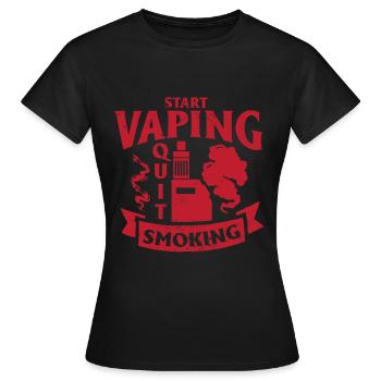 E-Cigarette E-Shisha Vapor Liquid - Women's T-Shirt - black - Front - AI Model Female 172 dark (172cm)