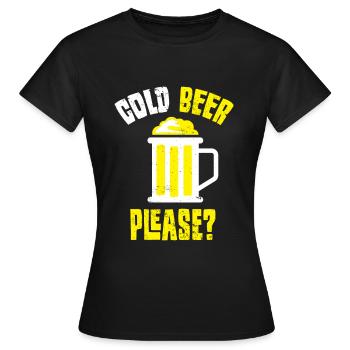 Bière Bière Bière Boire de la bière Alcohol Party - T-shirt Femme - noir - Devant - AI Model Female 172 dark (172cm)