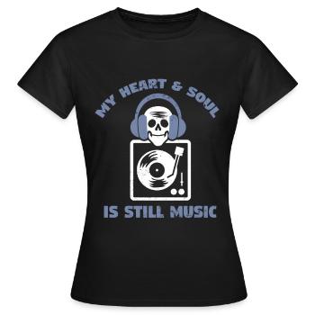 DJ Discjockey Diskjockey Auflegen Club - Frauen T-Shirt - Schwarz - Vorne - AI Model Female 172 dark (172cm)