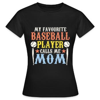 Baseball Baseball Bat Joueur de baseball - T-shirt Femme - noir - Devant - AI Model Female 172 dark (172cm)