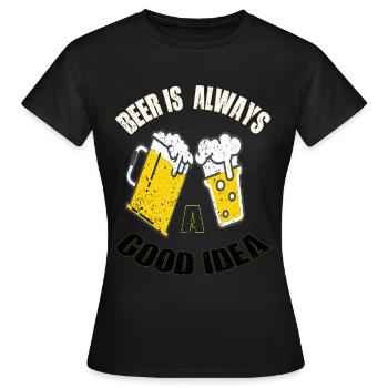 Beer Beer Glass Beer Drinker Pub Pinte - Women's T-Shirt - black - Front - AI Model Female 172 dark (172cm)