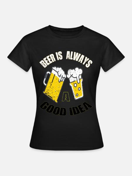 Bier Bierglas Biertrinker Kneipe Pinte - Frauen T-Shirt - Schwarz