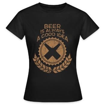 Beer Beer Glass Beer Drinker Pub Pinte - Women's T-Shirt - black - Front - AI Model Female 172 dark (172cm)