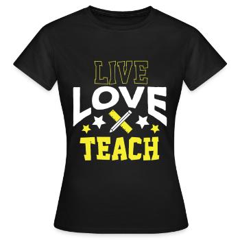 Enseignant École primaire Enseignant Enseignant École secondaire - T-shirt Femme - noir - Devant - AI Model Female 172 dark (172cm)
