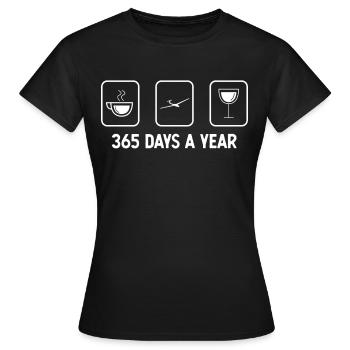 365 jours par an - Vin - Planeur - - T-shirt Femme - noir - Devant - AI Model Female 172 dark (172cm)