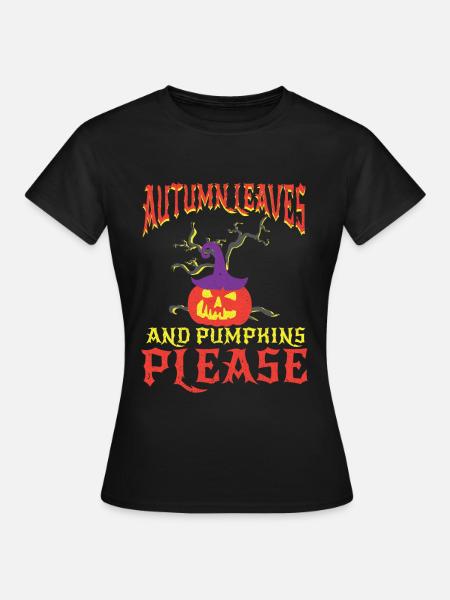 Halloween Kürbis Grusel - Frauen T-Shirt - Schwarz