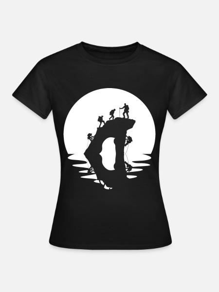 Kreis und Reflexion - Klettern - - Frauen T-Shirt - Schwarz
