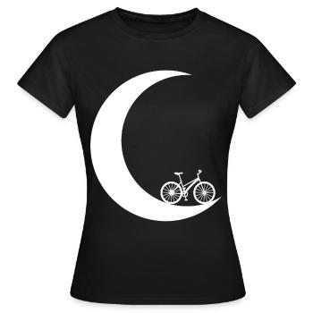Mondsichel - Radfahren - - Frauen T-Shirt - Schwarz - Vorne - AI Model Female 172 dark (172cm)
