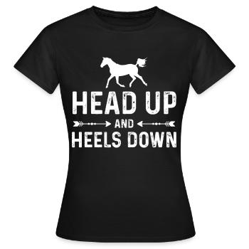 Head up and heels down - Women's T-Shirt - black - Front - AI Model Female 172 dark (172cm)