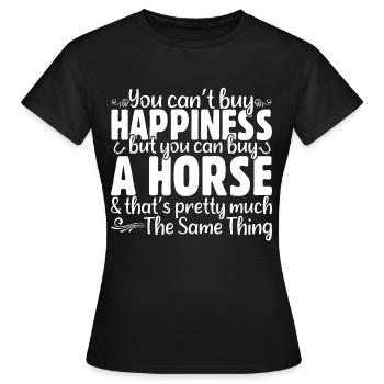 Vous ne pouvez pas acheter de chance, mais vous pouvez acheter une livre. - T-shirt Femme - noir - Devant - AI Model Female 172 dark (172cm)