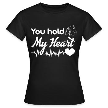 You hold my heart 1 - - Women's T-Shirt - black - Front - AI Model Female 172 dark (172cm)