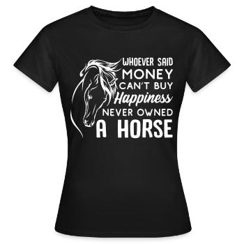 Celui qui a dit que l’argent n’est pas un - T-shirt Femme - noir - Devant - AI Model Female 172 dark (172cm)