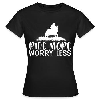 Roulez plus, inquiétez-vous moins 1 - - T-shirt Femme - noir - Devant - AI Model Female 172 dark (172cm)