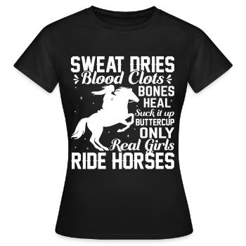 La sueur assèche les caillots sanguins Les os guérissent Suck - T-shirt Femme - noir - Devant - AI Model Female 172 dark (172cm)